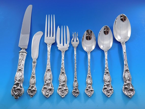 sterling silver セット Lily by Watson Sterling Silver Flatware Set for 8 Service 73