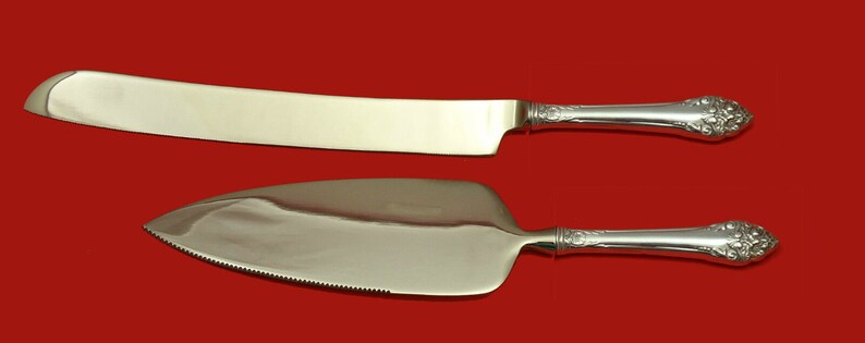 Fragrance by Reed /& Barton Sterling Silver Wedding Cake Set Server 2pc Custom HH