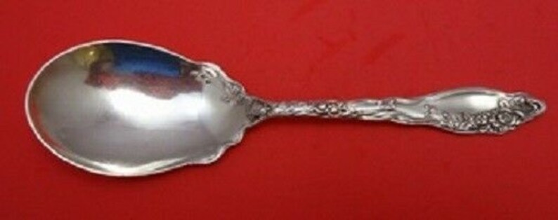 Mille Fleurs by International Sterling Silver Preserve Spoon 6 58