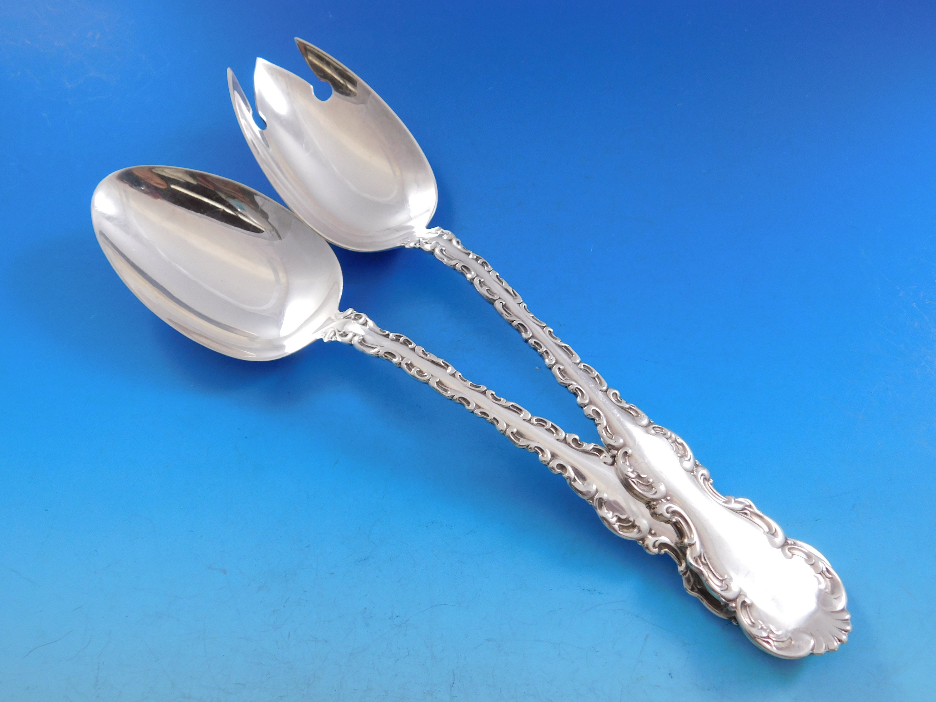 Louis XV by Whiting Sterling Silver Flatware Set For 8 Service 90 Piec –  Antique Cupboard
