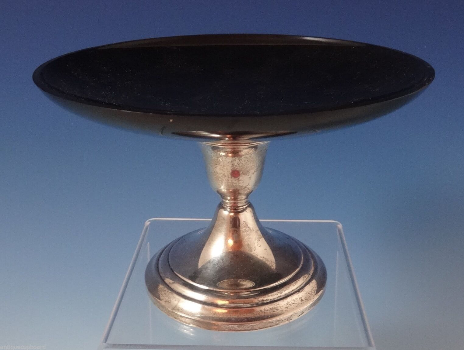 Gorham Sterling Silver Compote With Melamine #661 Modernism 7" Diameter | #0913