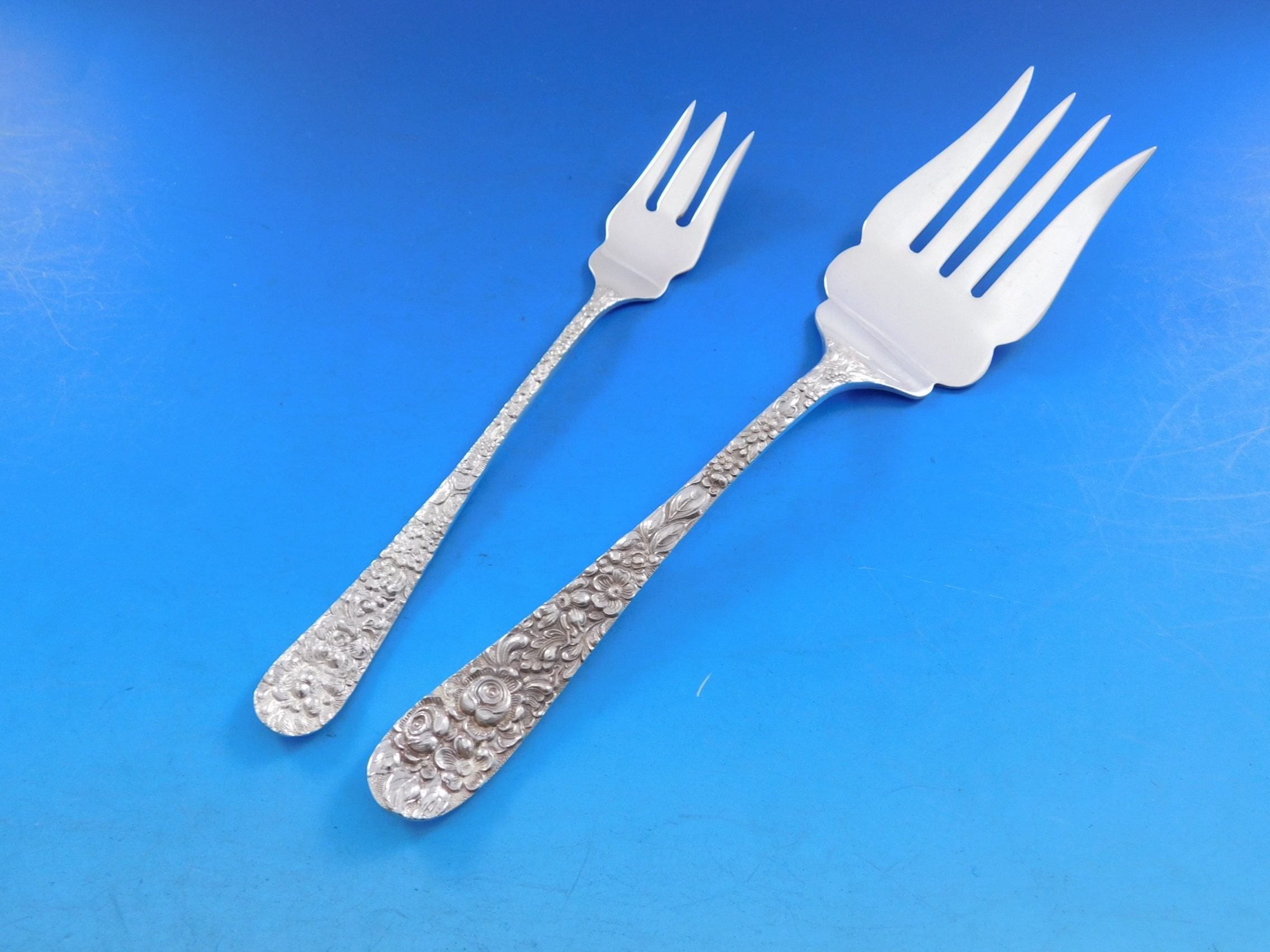 Rose by Stieff Sterling Silver Flatware Set for 12 Service 82 Pc