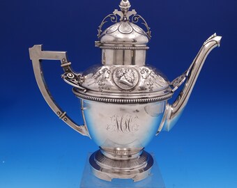 Spectacular 4 Pc Antique Silver Tea and Coffee Service St. James
