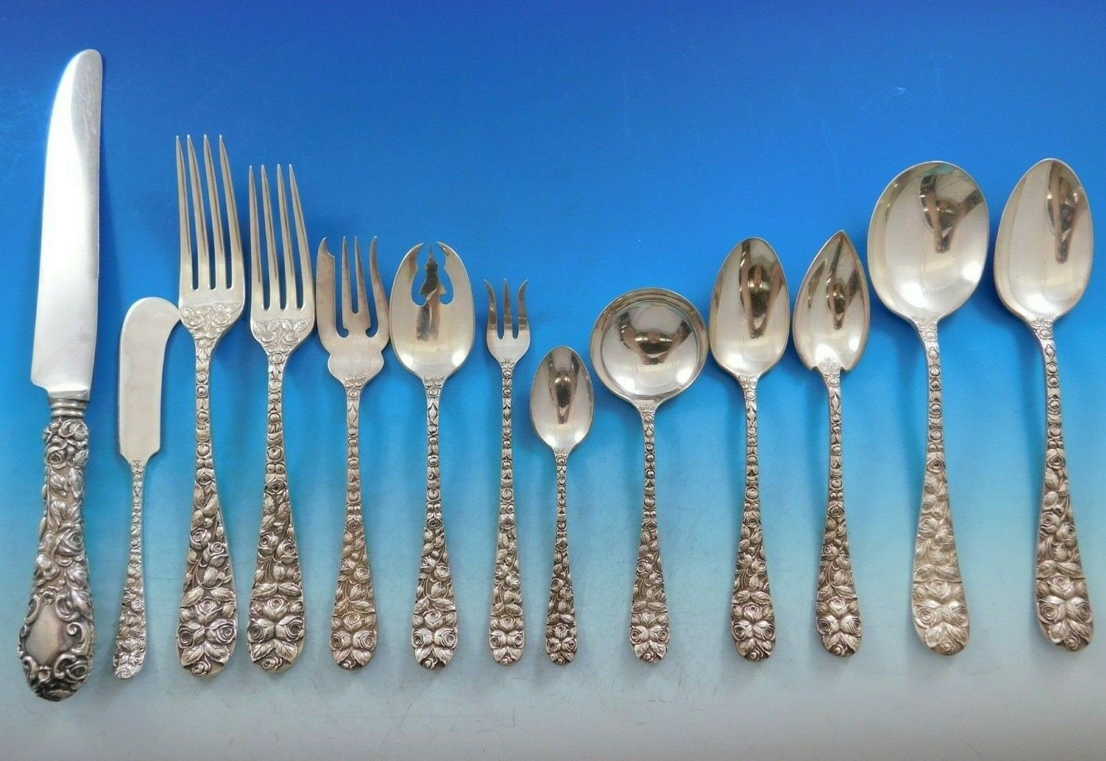 Baltimore Rose by Schofield Sterling Silver Flatware Set Service