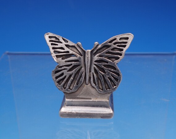 French Christofle Silverplate Set of 6 Butterfly Place Card