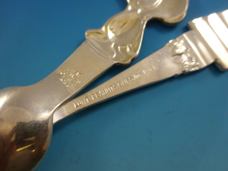 Lunt Peanuts Snoopy Child Baby Infant Feeding Spoon Set 3-Piece Silverplate New