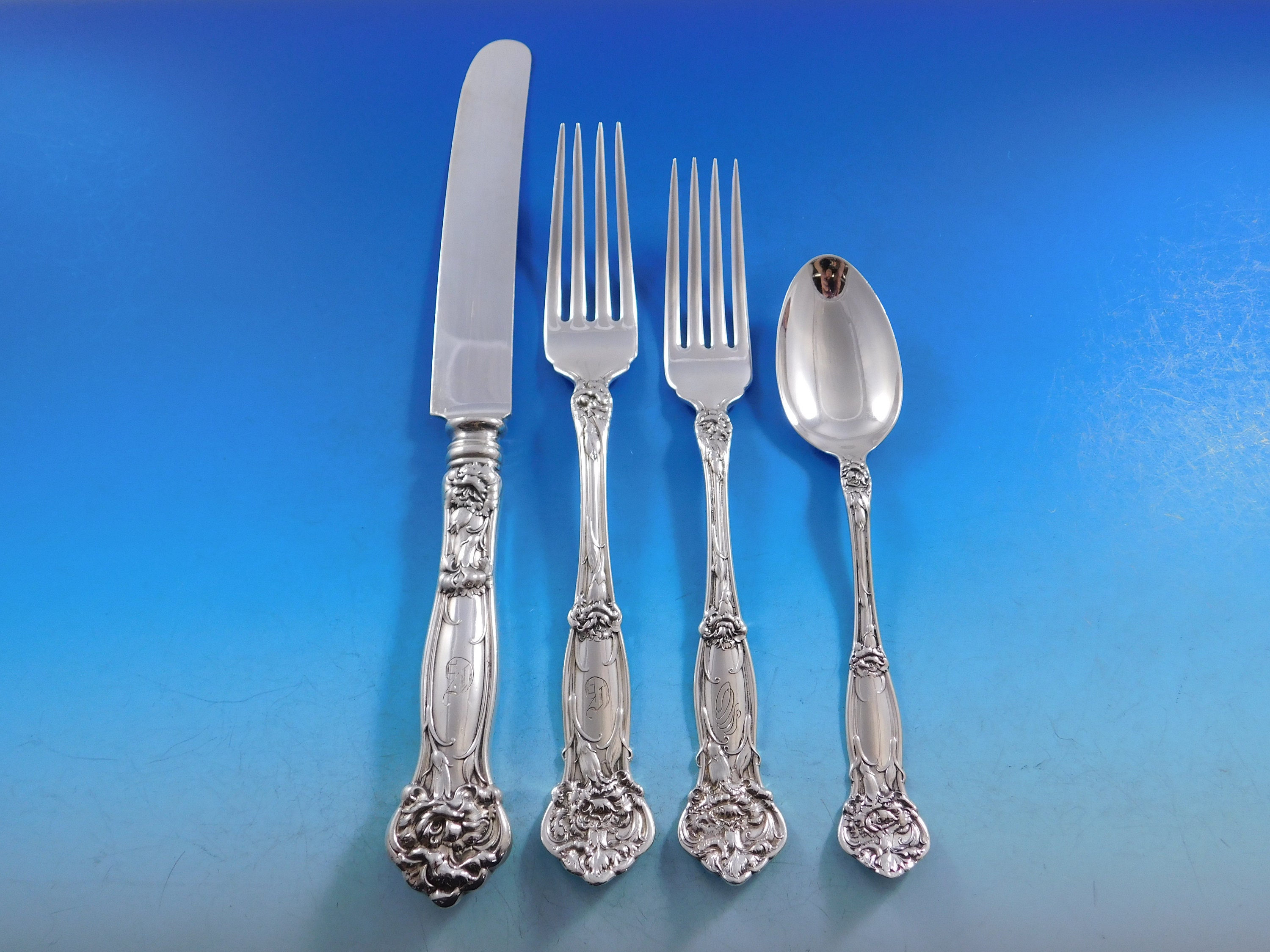 Carnation by Wallace Sterling Silver Flatware Service 8 Set Dinner