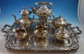 Modernic By Gorham Sterling Silver Tea Set 6pc  and  Tray #1818b (#1918) Fabulous!