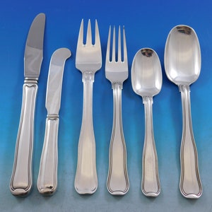 Old Danish by Georg Jensen Sterling Silver Flatware Set For 8 Service 52 Pieces
