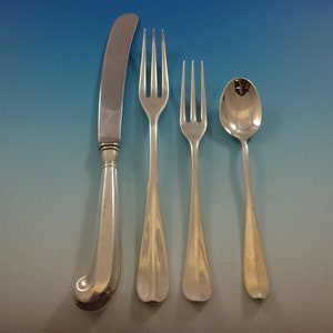 Queen Anne Williamsburg By Stieff Sterling Silver Flatware Set Service 36 Pieces