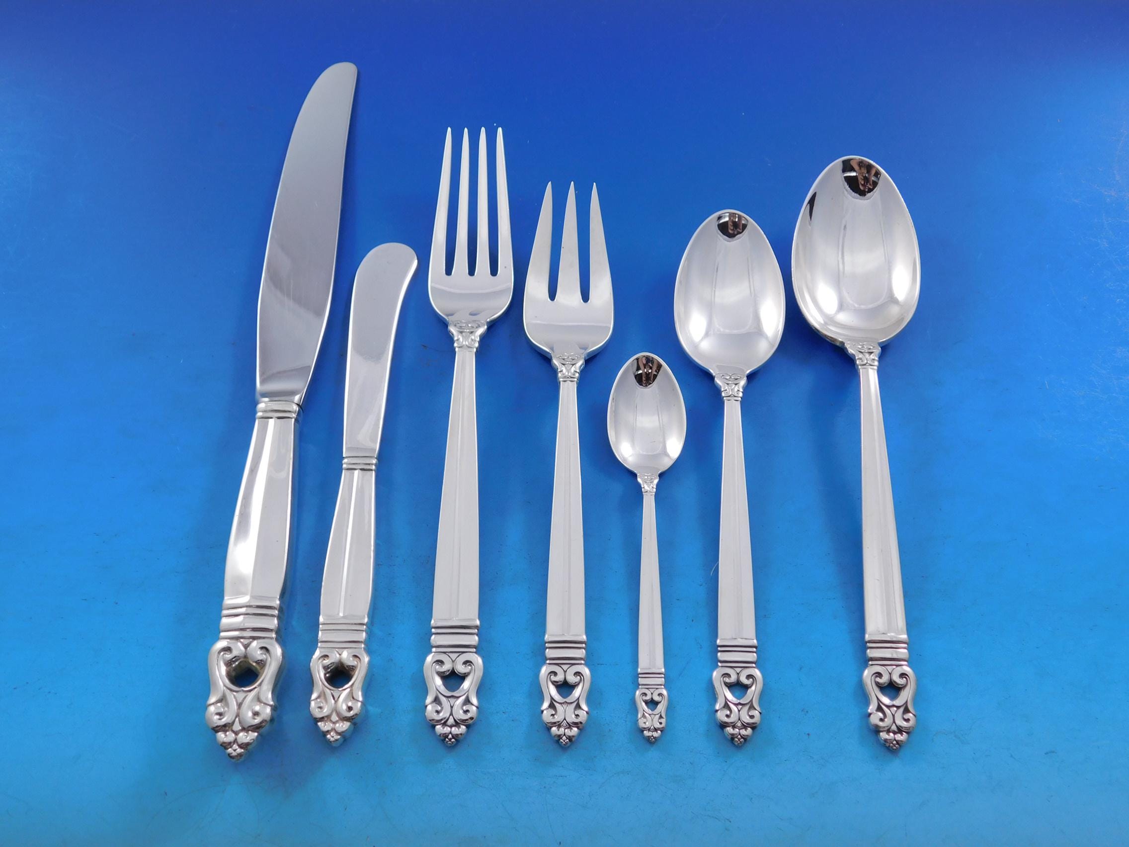 Royal Danish by International Sterling Silver Flatware Set 8