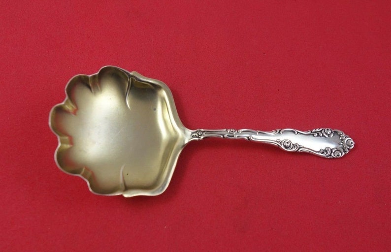 Old English by Towle Sterling Silver Nut Spoon Gold Washed Not Pierced 4 12