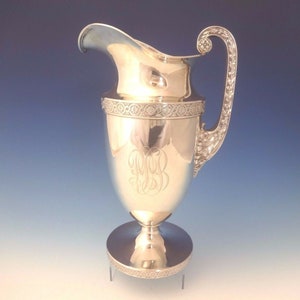 Gorham Sterling Silver Grecian Monumental Water Pitcher 15&quot; C1915 (#0010)