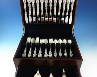 Belvedere by Lunt Sterling Silver Flatware Set For 12 Service 51 Pieces