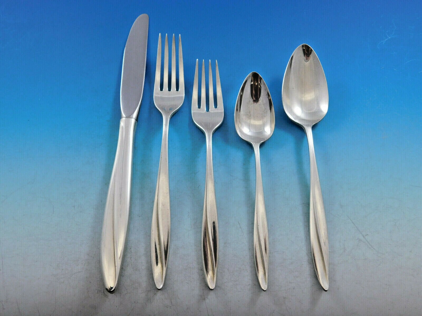 Firelight By Gorham Sterling Silver Flatware Service For 12 Set 65 Pieces Modern