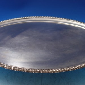 English Georgian Sterling Silver Tea Tray with Handles London 1814 (#6331)