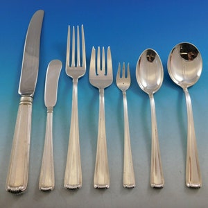 Marie Louise By Cartier Sterling Silver Flatware Set 12 Service 112 Pcs