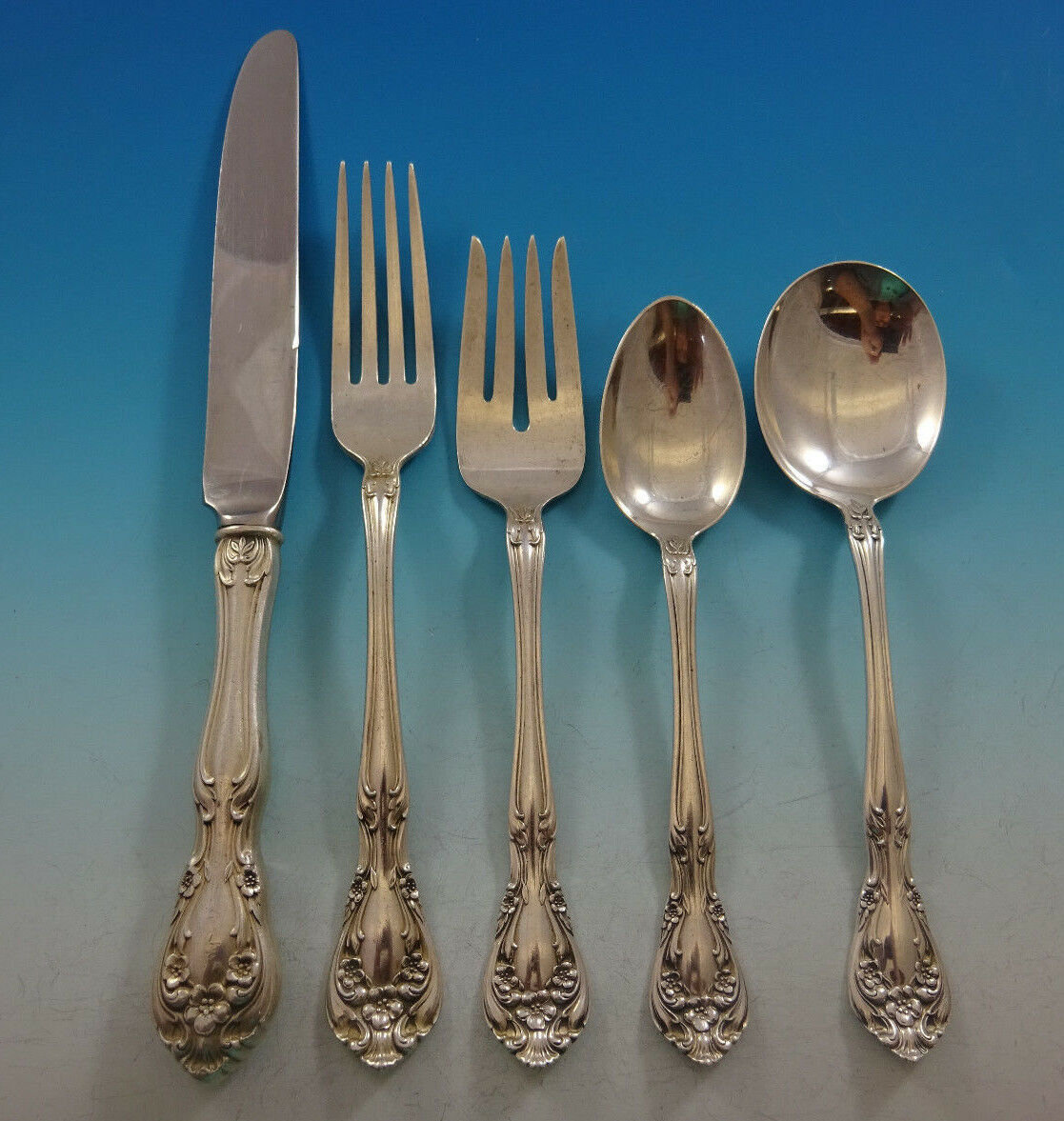 Chateau Rose by Alvin Sterling Silver Flatware Set for 12 Service