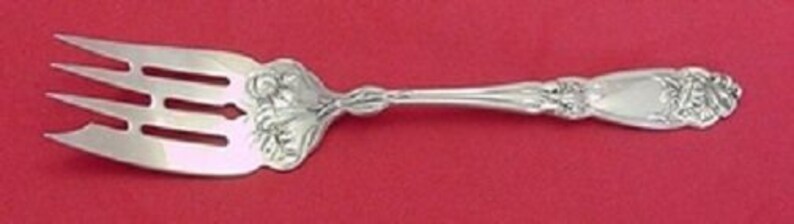 Fleur De Lis By Alvin Sterling Silver Beef Fork w Bar 6 14