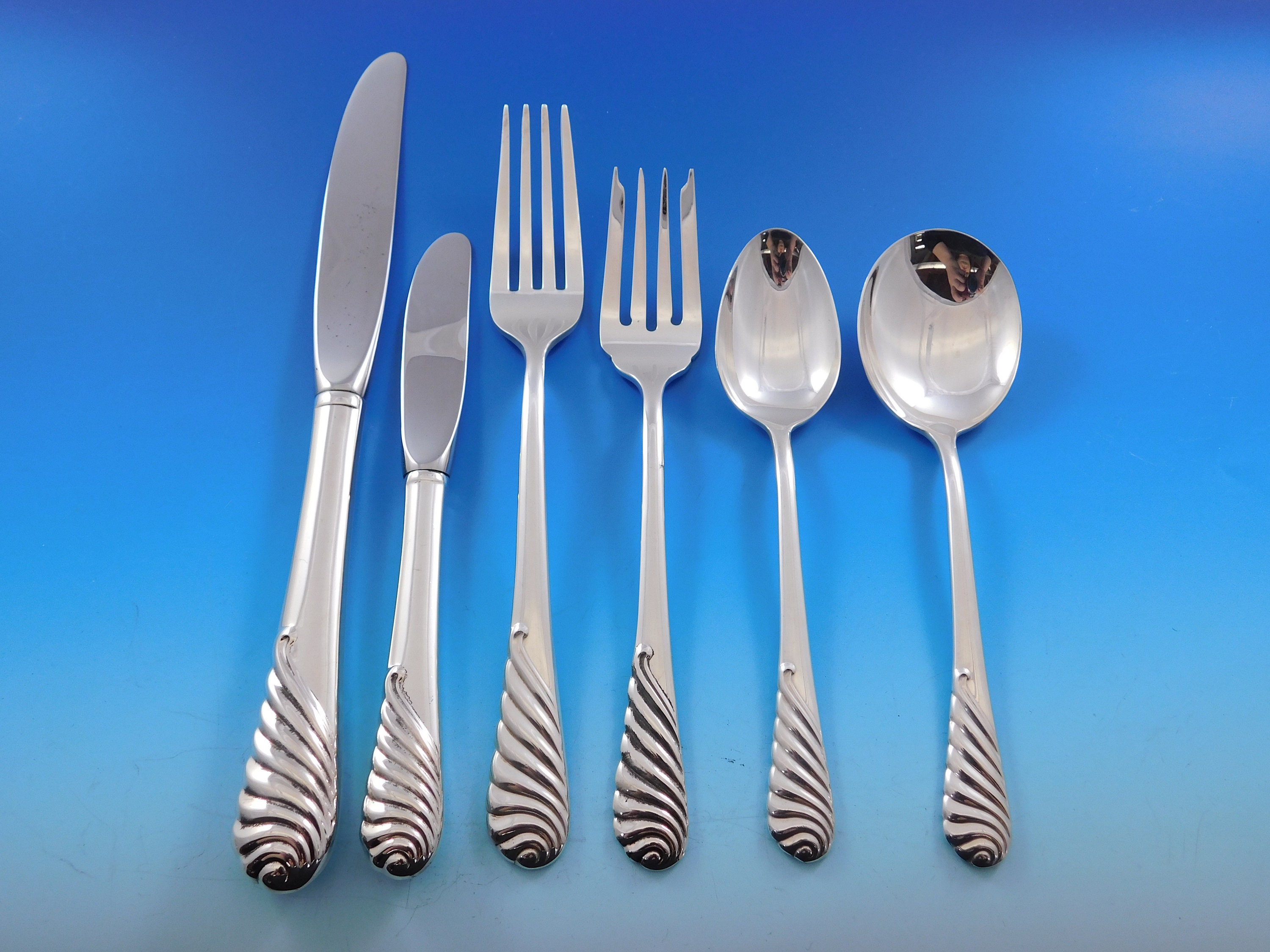 Sea Sculpture by Gorham Sterling Silver Flatware Set for 12