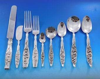 【Whiting ホワイティング】純銀／バターナイフ「Lily」2本セット Lily of the Valley by Whiting Sterling Silver Flatware Set Service