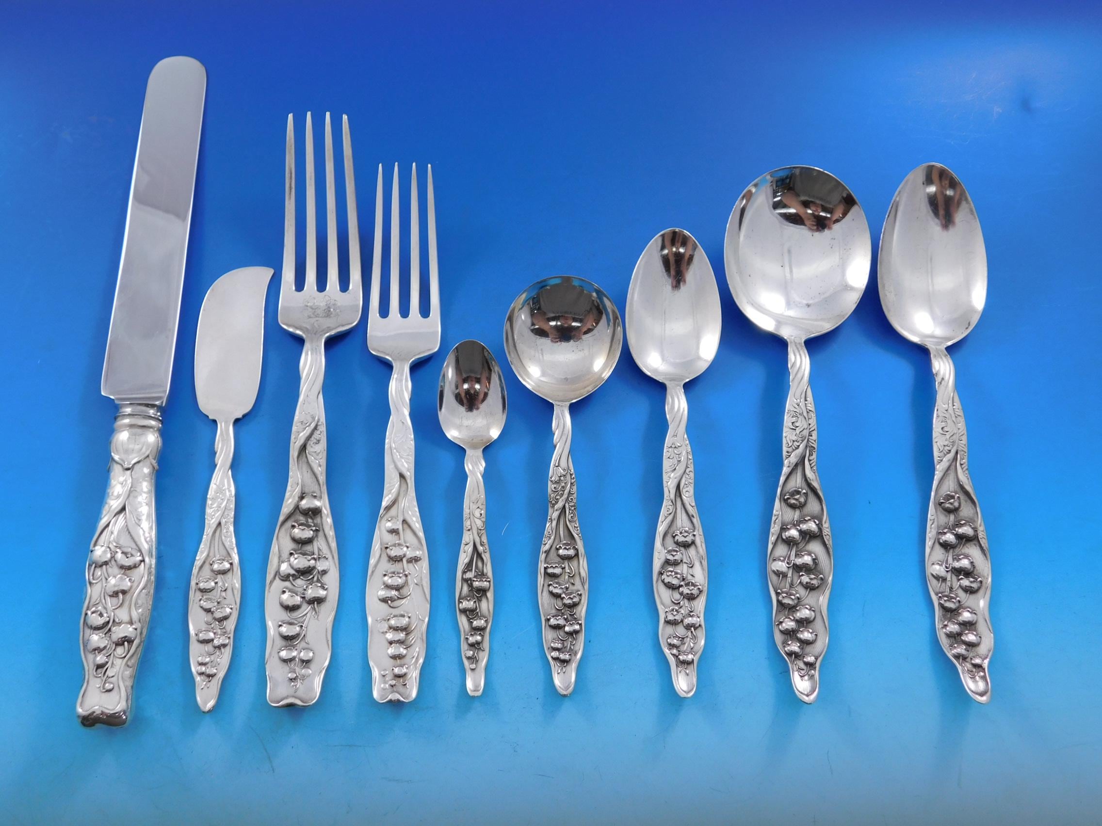 Lily of the Valley by Whiting Sterling Silver Flatware Set Service
