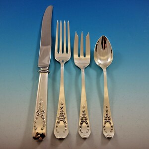 Madam Jumel by Whiting Sterling Silver Flatware Set 8 Service 35 pcs No Monogram