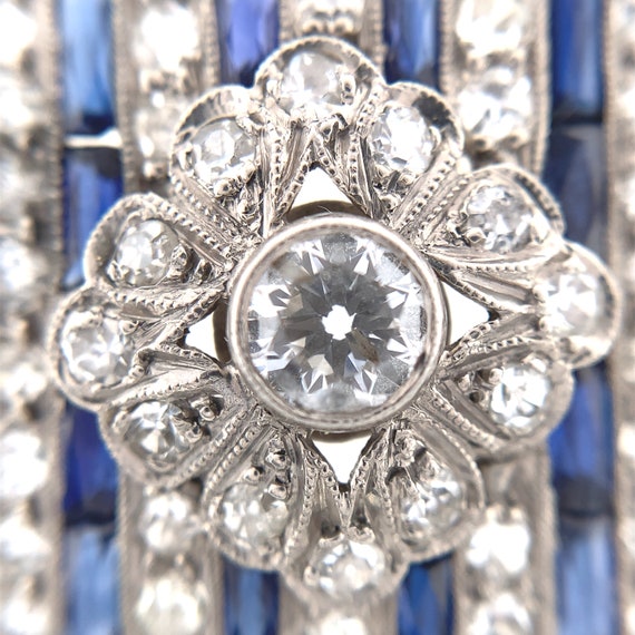Platinum 2 Carat Diamond and Lab-Created Sapphire… - image 10