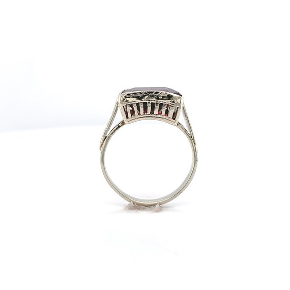 14k Gold Hand Engraved Ring w/8.35 Carat Genuine … - image 2