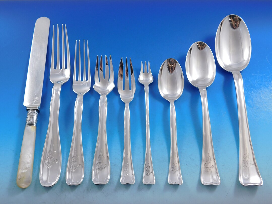 Lap Over Edge Plain by Tiffany & Co. Sterling Silver Flatware Set