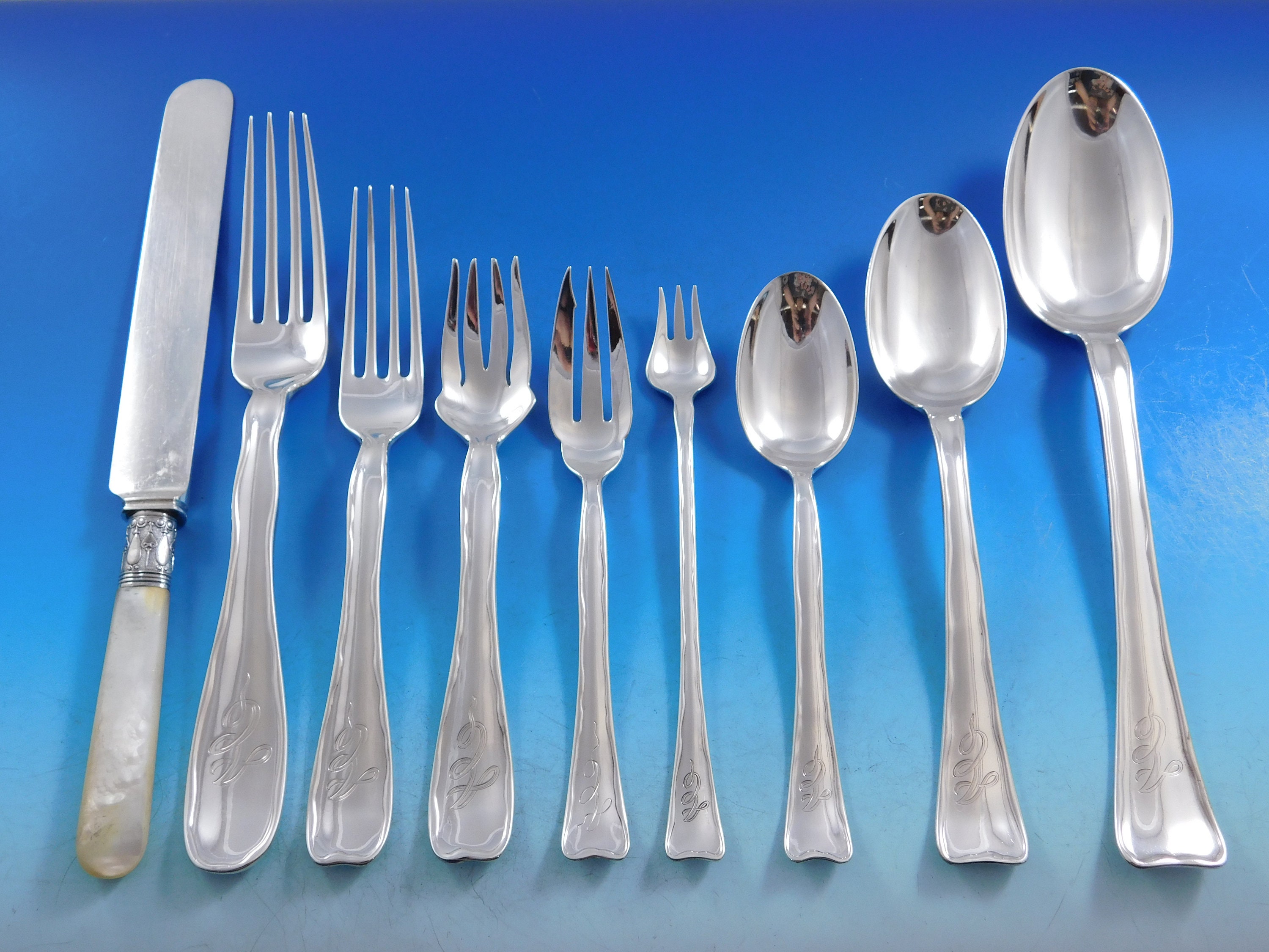 Lap Over Edge Plain by Tiffany & Co. Sterling Silver Flatware Set