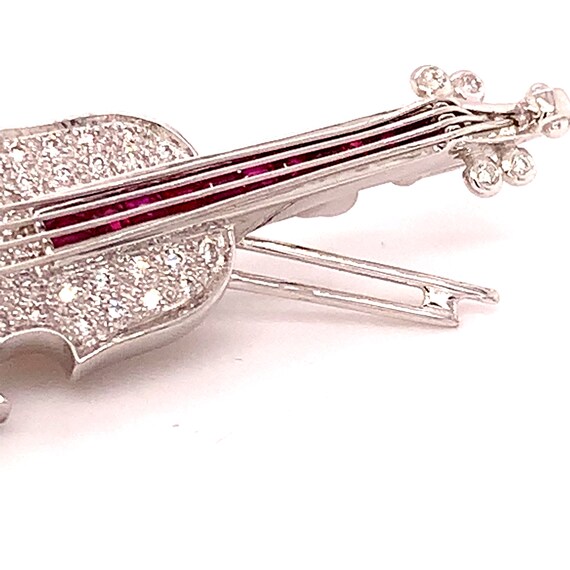 Broche Violon En Alliage Doré - Marie Puisais - Bijou Fantaisie Rétro