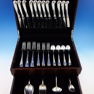 Queen Anne Williamsburg By Stieff Sterling Silver Flatware Set 12 Service 52 Pcs