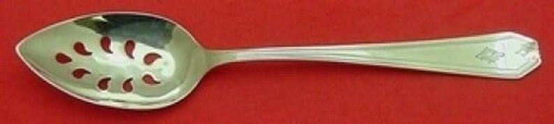 Lady Baltimore by Whiting Sterling Silver Serving Spoon Pierced 9-Hole 8 18