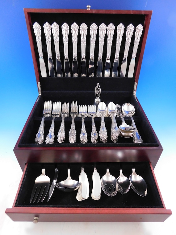 Tiger Lily Festivity by Reed & Barton Silverplate Flatware Set 12