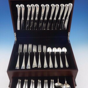 Queen Anne Williamsburg By Stieff Sterling Silver Flatware Service Set 62 Pieces