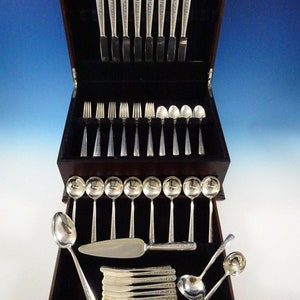 Rambler Rose By Towle Sterling Silver Flatware Set For 8 Service 52 Pieces
