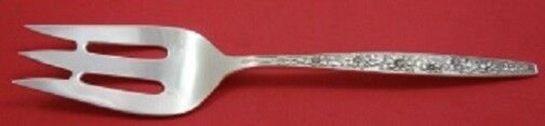 Meadow Song By Towle Sterling Silver Cold Meat Fork Large 9 14