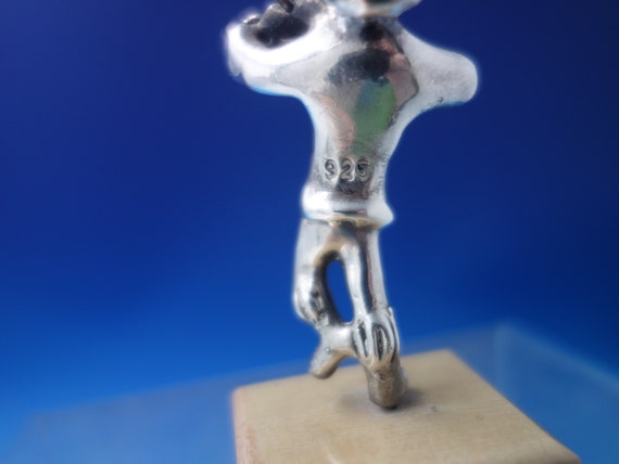 Judaica by Ben-Zion Israel Sterling Silver Sculpture Fiddler w