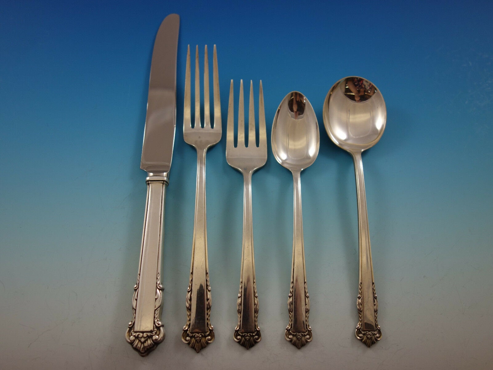 English Shell by Lunt Sterling Silver Flatware Set Service 30 - Etsy UK