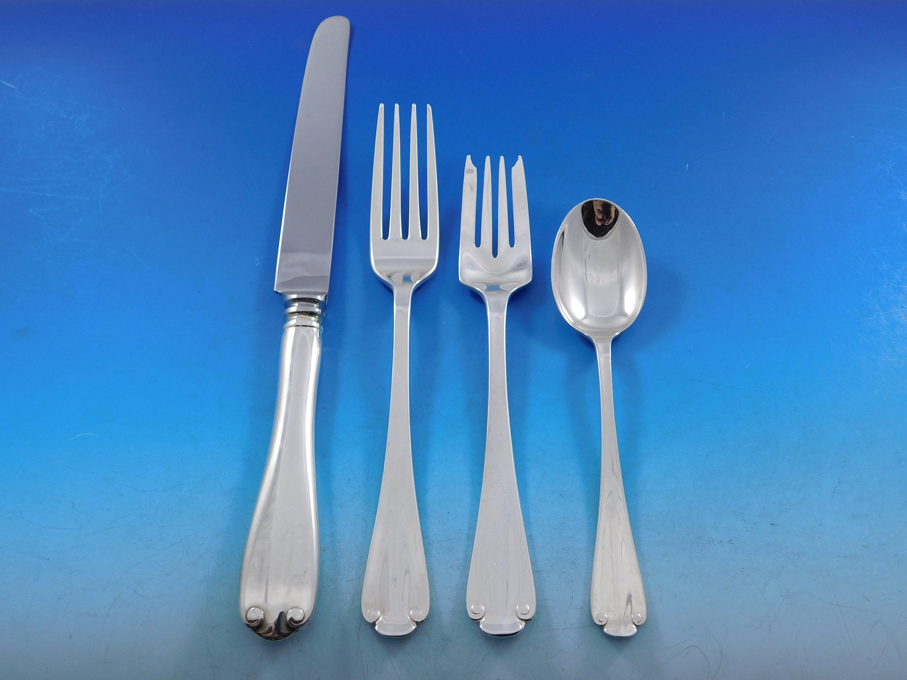 Flemish by Tiffany and Co Sterling Silver Flatware Set Service 42