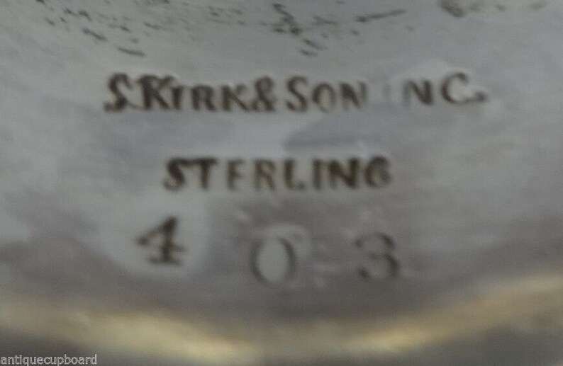 #0532 Repousse By Kirk Sterling Silver Sherbet Dish Wplain Base 3 14 #403
