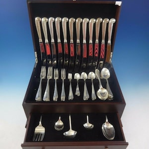 Queen Anne Williamsburg By Stieff Sterling Silver Dinner 12 Flatware Set 89 Pcs