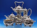 Tiffany  and  Co. Sterling Silver Tea Set W/chrysanthemums 6pc One-of-a-kind #0157