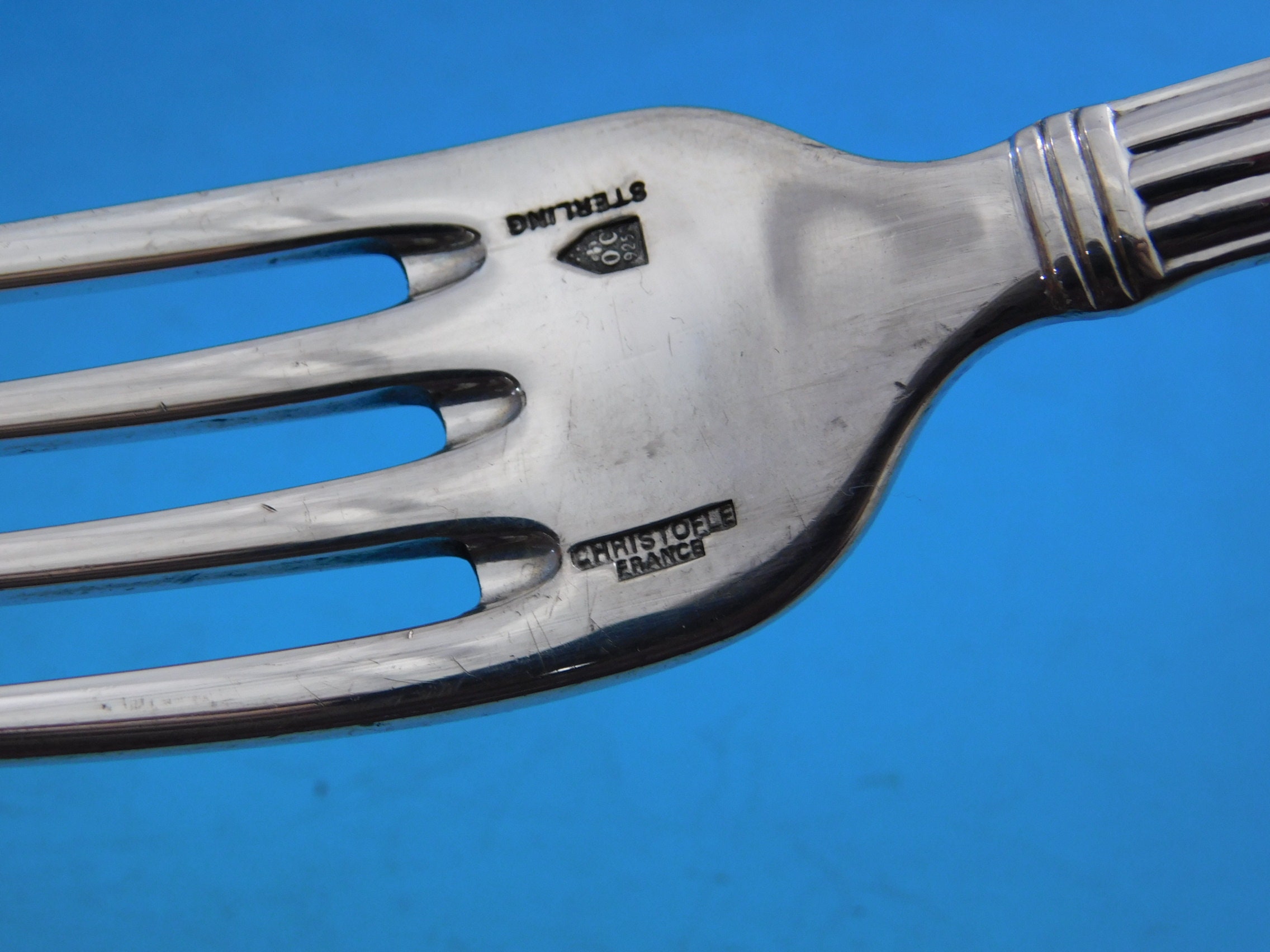 Rera Christofle　洋銀・洋白　銀製品　銀メッキ　アリア　7種42本 Aria by Christofle France Sterling Silver Flatware Service 12 Set