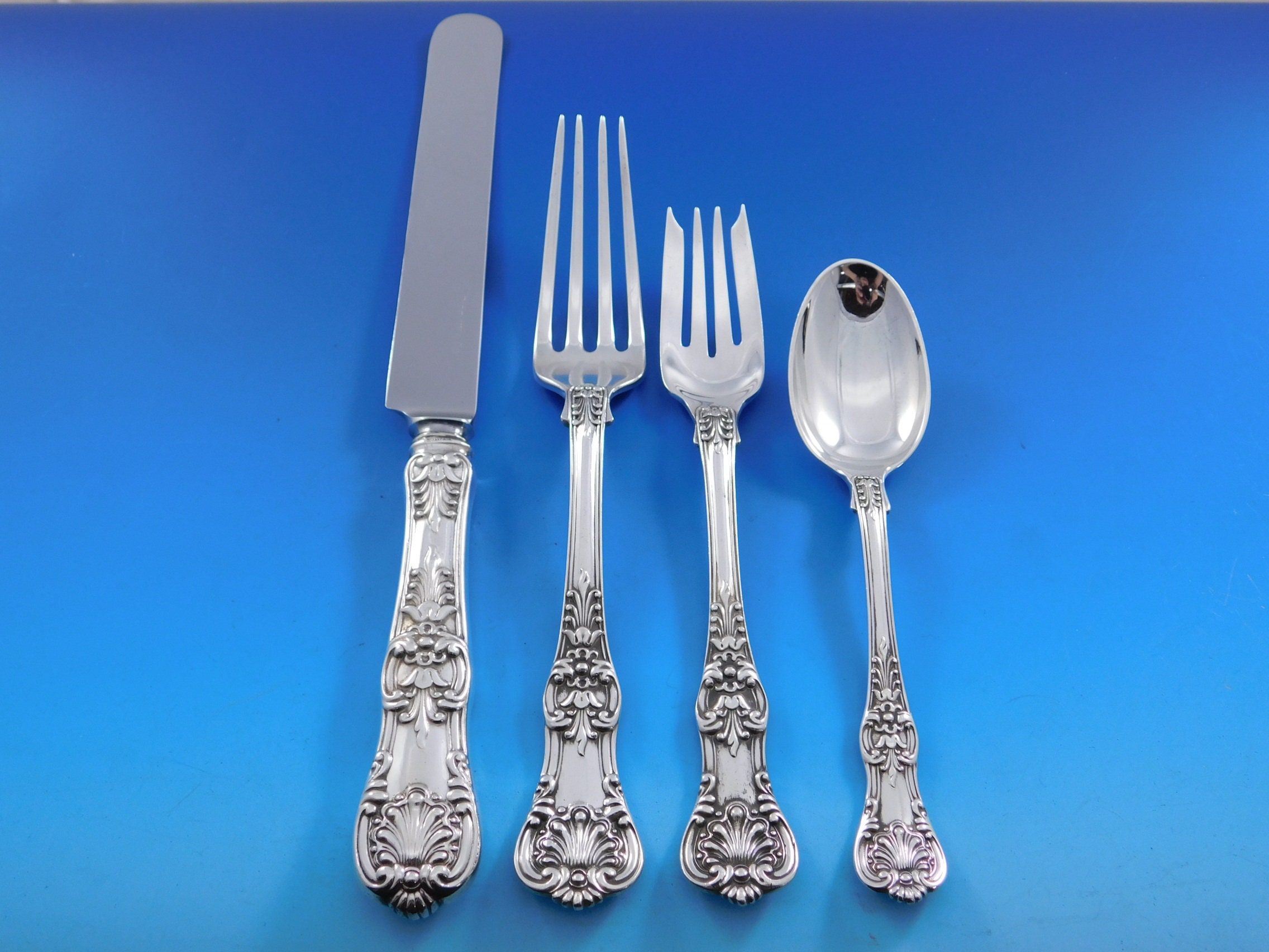 English King by Tiffany & Co Sterling Silver Flatware Set Service