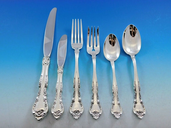 Alencon Lace by Gorham Sterling Silver Flatware Set for 12 Service