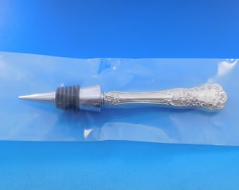 Tapón de botella de plata esterlina con forma de botón de oro de Gorham, puntiagudo, de 7 1/8", hecho a medida