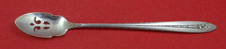 Margaret Rose By National Sterling Silver Olive Spoon Pierced Long 6 78 Custom
