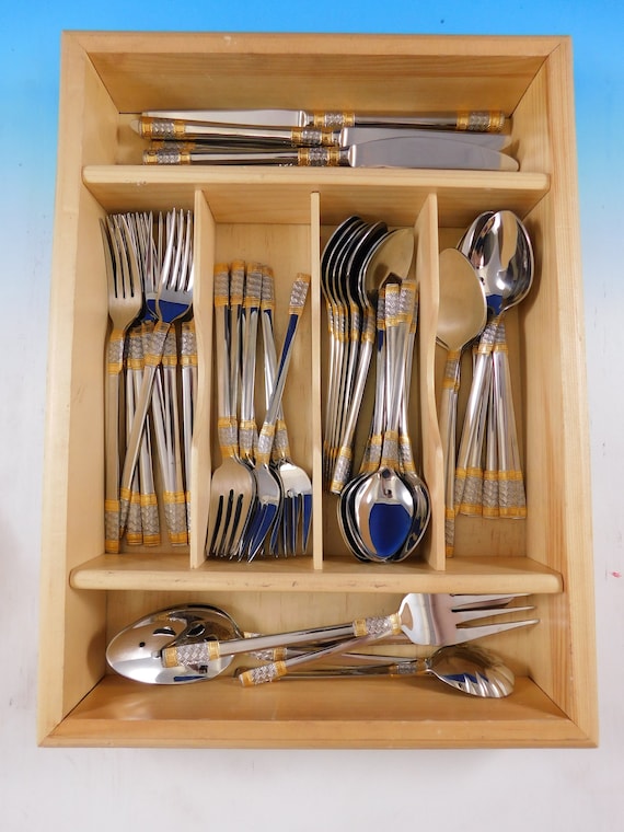 Golden Corsica (Stainless, Gold Accent) 5 Piece Place Setting By